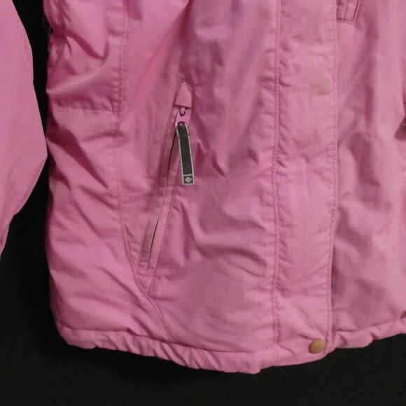 COLUMBIA SPORTSWEAR | women's medium | Vibrant Pink Winter Jacket | White Detail - Picture 8 of 16
